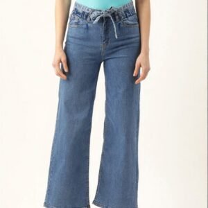 Women Wide Leg High-Rise Stretchable Jeans