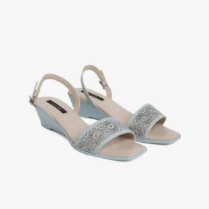 Aurelia Laser Cut Mint Green Square Wedge