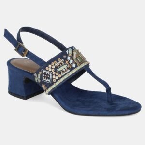 W NAVY Almond Toe Block Heel-WSOFIA