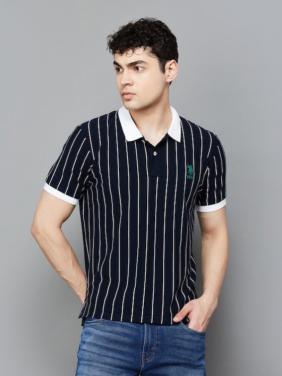 Vertical Striped 135 Anniversary US Polo T-Shirt